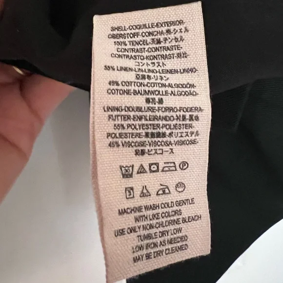 Free People Black Tencel Linen Blend Single Button Blazer Jacket Size XS - Picture 4 of 6